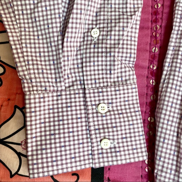 💫HP💫 Brunello Cucinelli Burgundy Checked Long Sleeve - Picture 7 of 9